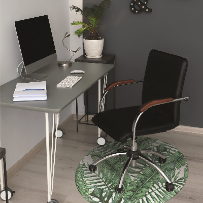 Tapis fauteuil bureau do biura Feuilles tropicales