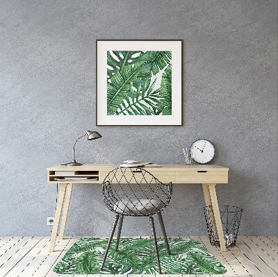 Tapis fauteuil bureau do biura Feuilles tropicales