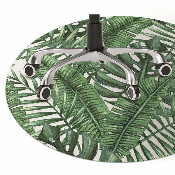 Tapis fauteuil bureau do biura Feuilles tropicales
