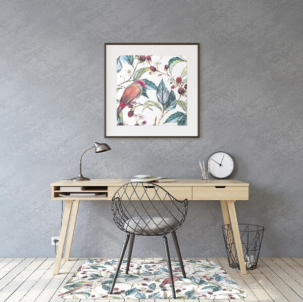 Tapis protège sol Oiseaux à frambose