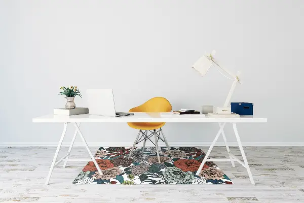 Tapis de chaise Fleurs rétro