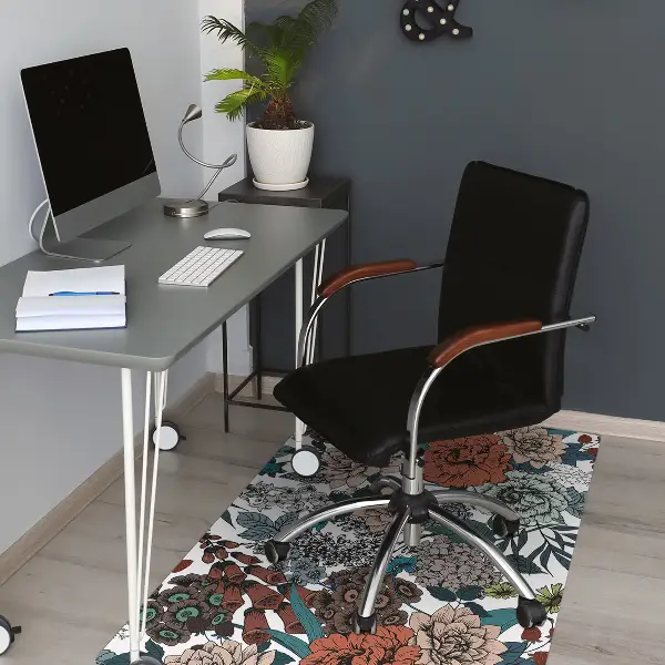 Tapis de chaise Fleurs rétro