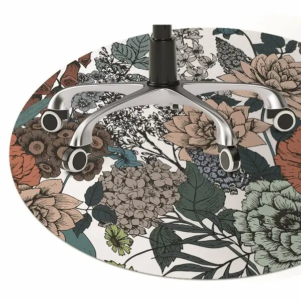 Tapis de chaise Fleurs rétro