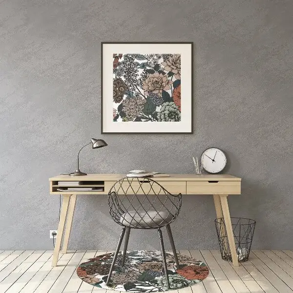 Tapis de chaise Fleurs rétro