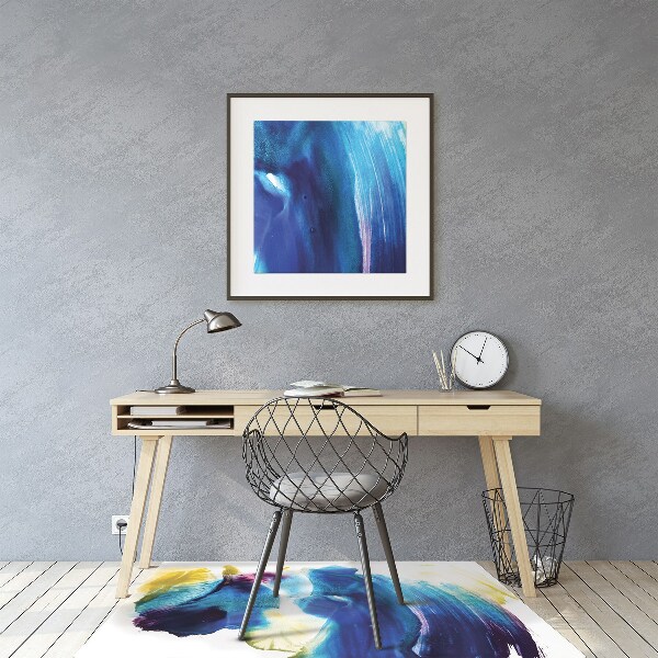 Tapis protège sol Taches bleues
