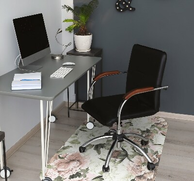 Tapis pour chaise de bureau Bouquet vintage de rose