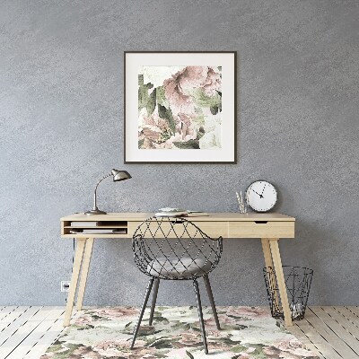 Tapis pour chaise de bureau Bouquet vintage de rose