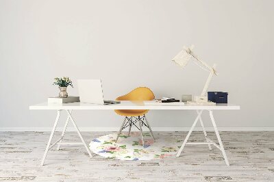 Tapis de chaise de bureau Fleurs dessinées