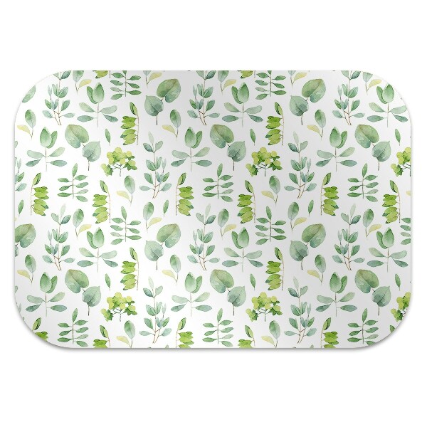 Tapis pour chaise de bureau Feuilles vertes