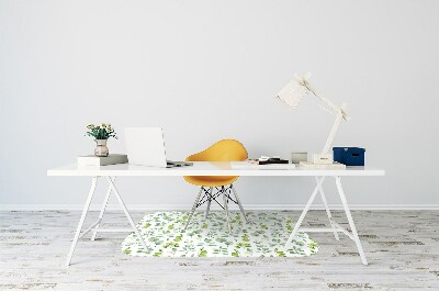 Tapis pour chaise de bureau Feuilles vertes