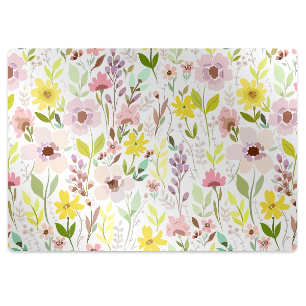 Tapis de chaise de bureau Fleurs colorées