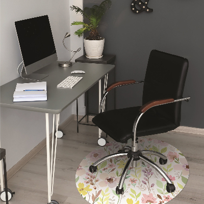 Tapis de chaise de bureau Fleurs colorées