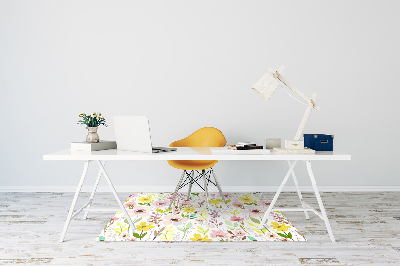 Tapis de chaise de bureau Fleurs colorées