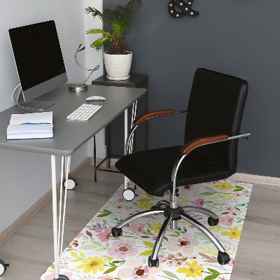 Tapis de chaise de bureau Fleurs colorées