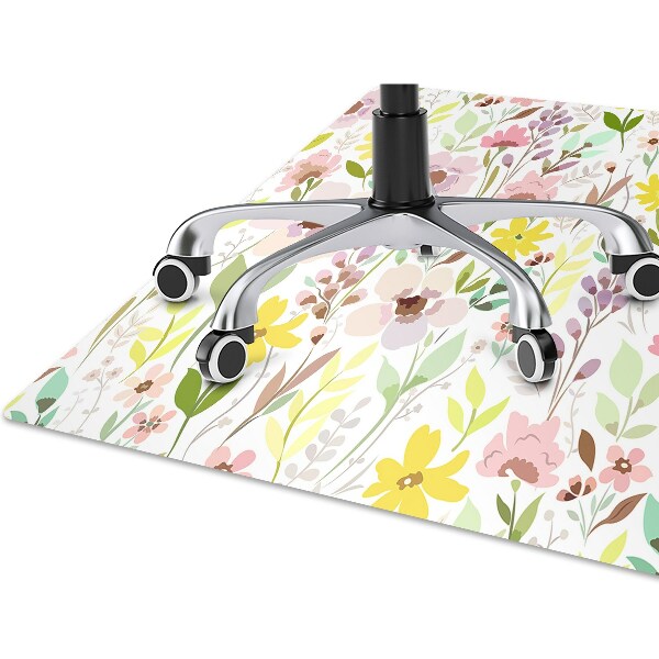 Tapis de chaise de bureau Fleurs colorées