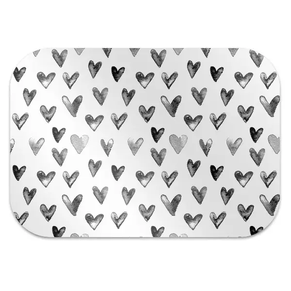 Tapis pour chaise de bureau Cœurs peints