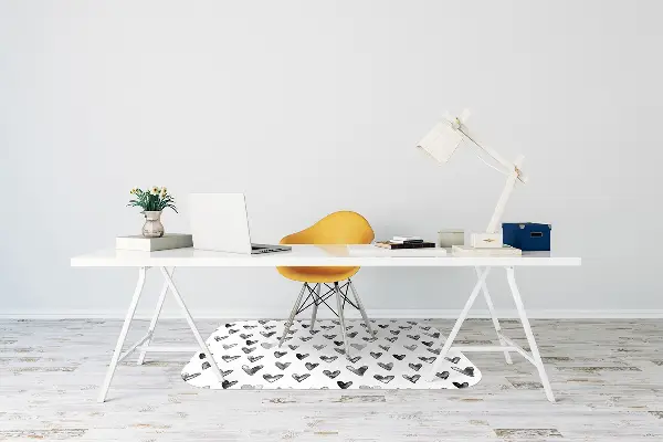 Tapis pour chaise de bureau Cœurs peints