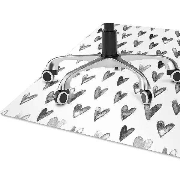 Tapis pour chaise de bureau Cœurs peints
