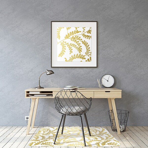 Tapis de chaise feuilles d'or