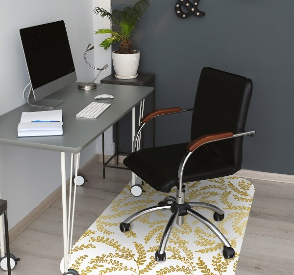 Tapis de chaise feuilles d'or