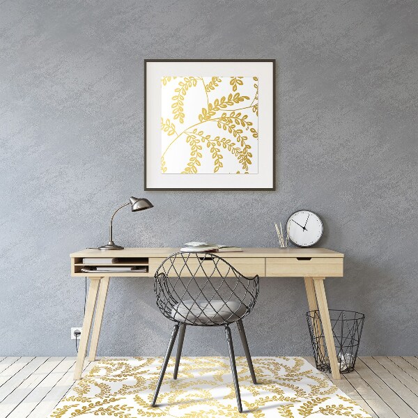 Tapis de chaise feuilles d'or