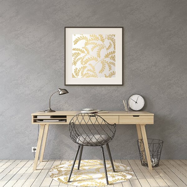 Tapis de chaise feuilles d'or