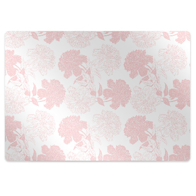 Tapis bureau Fleurs roses