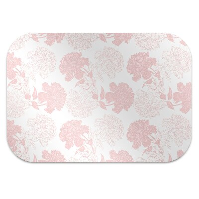 Tapis bureau Fleurs roses