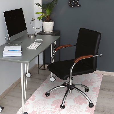 Tapis bureau Fleurs roses