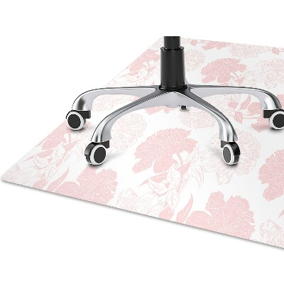 Tapis bureau Fleurs roses