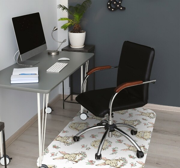 Tapis de chaise Lapins marron clair
