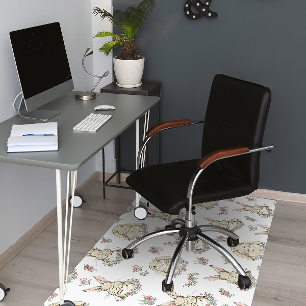 Tapis de chaise Lapins marron clair