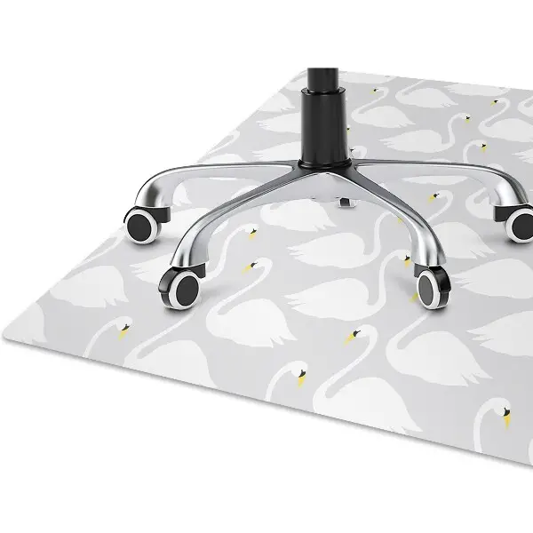 Tapis pour chaise de bureau Cygnes blanches