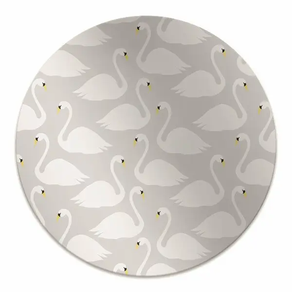 Tapis pour chaise de bureau Cygnes blanches