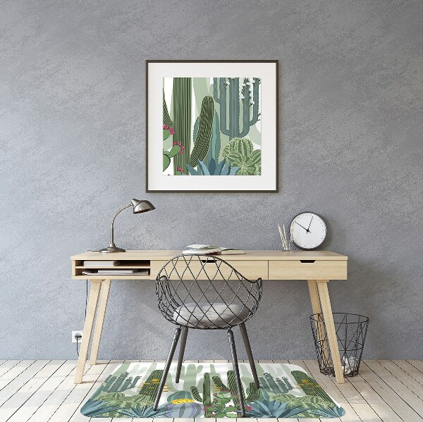 Tapis protège sol Cacti fleurissant