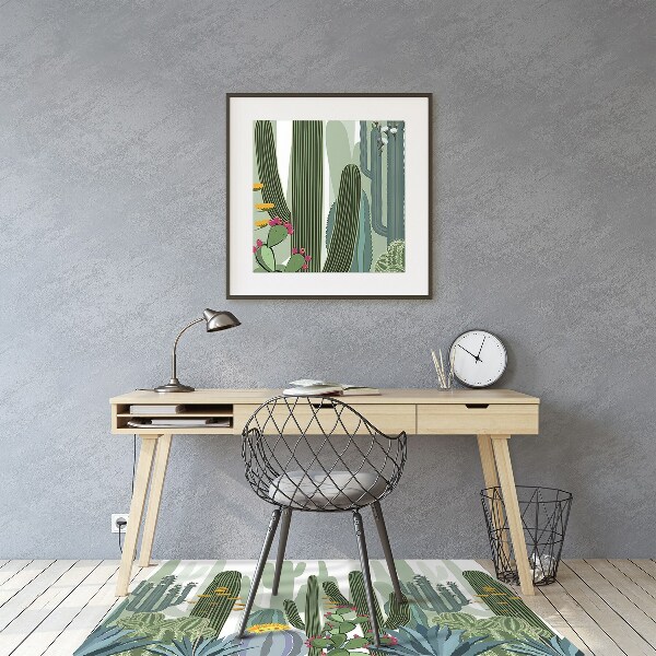 Tapis protège sol Cacti fleurissant