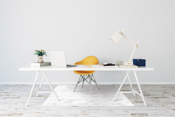 Tapis bureau Brique blanche