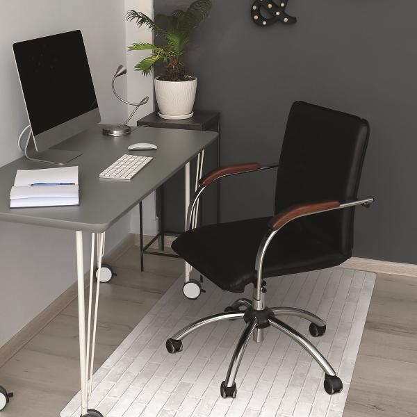 Tapis bureau Brique blanche