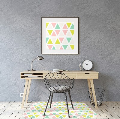 Tapis fauteuil bureau do biura Triangles colorés