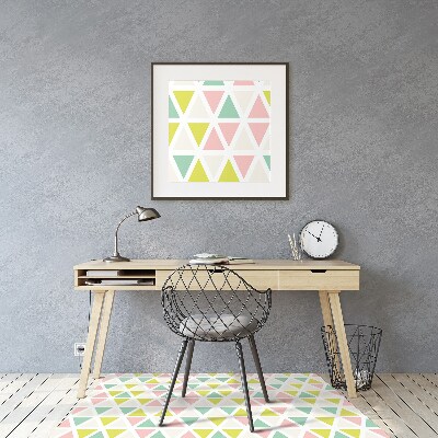 Tapis fauteuil bureau do biura Triangles colorés