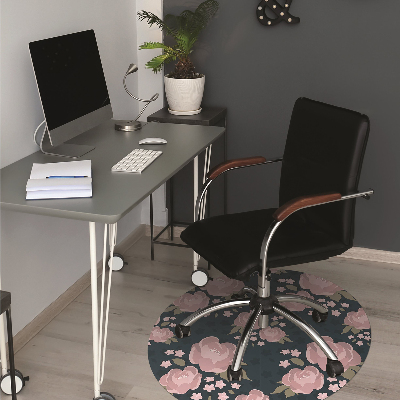 Tapis bureau Fleurs roses