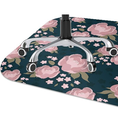 Tapis bureau Fleurs roses