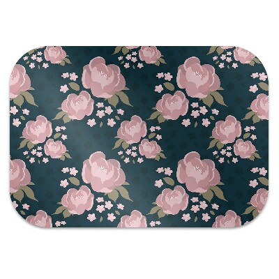 Tapis bureau Fleurs roses