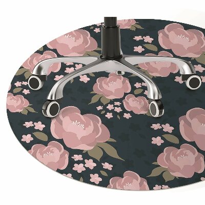 Tapis bureau Fleurs roses