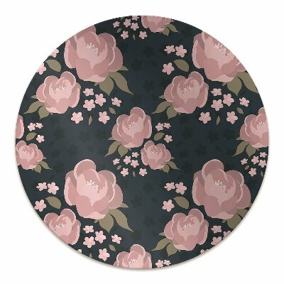 Tapis bureau Fleurs roses