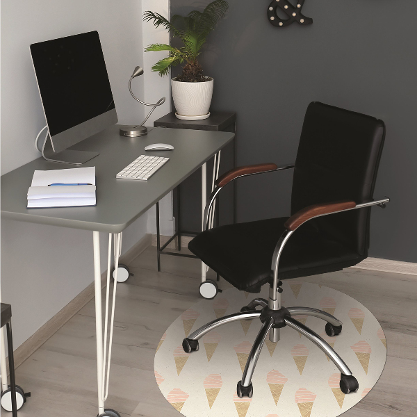 Tapis bureau Glace rose