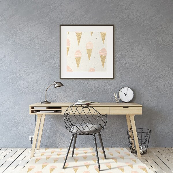 Tapis bureau Glace rose