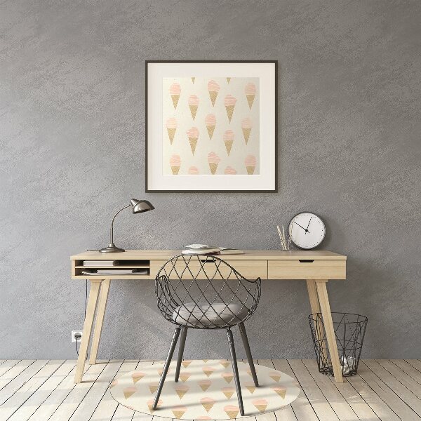 Tapis bureau Glace rose