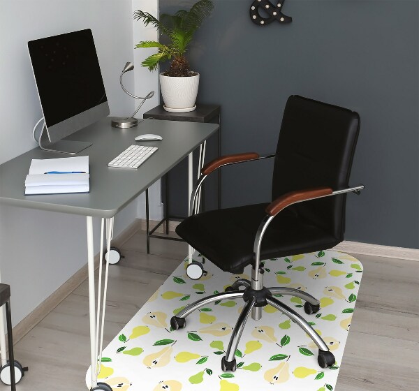 Tapis bureau Poire jaune