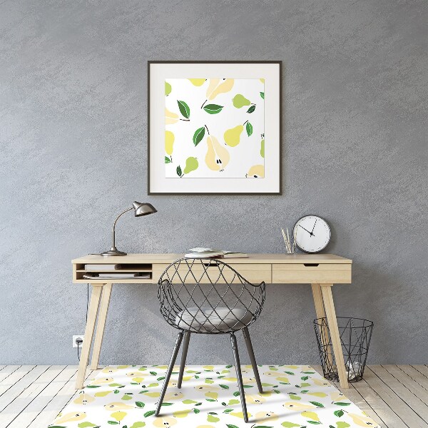 Tapis bureau Poire jaune